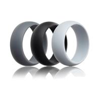 TOVINANNA 3 Anillos de Silicona Deportivos para Gimnasio Unisex, Protege los Dedos y Reemplaza Anillos Tradicionales en Actividades y Buceo