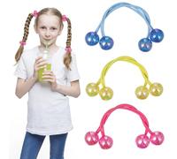 TOVINANNA 3 Pares de Coleteros Elásticos Acrílicos Forma de Bola, Decorados Cristal, Hechos a Mano para Mujer y Niña, Accesorios Cabello Multiusos Color Aleatorio