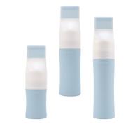 TOVINANNA 3 Piezas Botella de gel de sílice botellas de viaje a prueba de fugas botella de perfume vacía botella silicona dispensador de champú dispensador de liquido páginas Sky-blue