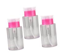 TOVINANNA 3 Piezas Botellas De Viaje Bomba Botellas De Prensa Rellenable Envases De Recarga Para Quitar Esmalte Para Almacenar Líquidos Viajes