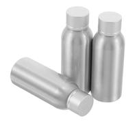 TOVINANNA 3 Piezas Botellas de Viaje de Aluminio Unidades con Tapa de Rosca Envases Rellenables para Cuidado Facial Desmaquillante y Loción Diseño Antivuelco y Duradero para Viaje