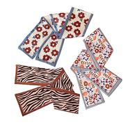 TOVINANNA 3 Piezas bufanda de seda accesorios para el cabello coleteros bigudí diadema de spa alfiler arco scrunchies hair band horquillas moño cinta de manualidades DIY cinta bufandas tela