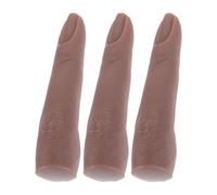 TOVINANNA 3 Piezas Dedos Falsos de Silicona para Práctica de Manicura Modelos Ajustables y Flexibles para Entrenamiento Técnicas para Salones y Casa