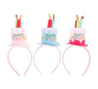 TOVINANNA 3 Piezas Diadema Decorativa Diseño de Vela Azul, Superficie Lisa y Reutilizable, Adecuada para Fiestas de Cumpleaños y Viajes en Familia Color Aleatorio