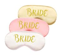 TOVINANNA 3 piezas Máscara de Ojos de Seda Ajustable para Dormir para Despedida de Soltera y de Novia Suave y Transpirable para Dormir y Bloqueadora de Luz