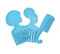 TOVINANNA 3 piezas Molde de Silicona para Peine Afro DIY Superficie Espejo para Resina Epoxi Flexible y Duradero para Manualidades