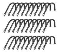 TOVINANNA 30 Ganchos Metálicos Rústicos Negros de Hierro Mini Tamaño 355X20 CM Colgadores de Pared para Llaves Abrigos y Tazas Adecuado para Dormitorio y Entrada Juego de 30 Unidades