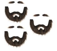 TOVINANNA 3juegos Barbilla y Ceja Falsas Para Disfraces De Halloween y Cosplay Accesorio De Para Representaciones Teatrales Color Negro y Dorado