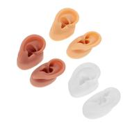 TOVINANNA 3pares Modelo de Enseñanza del Oído de Orejas de Silicona Suaves y Flexibles para Exhibición de Joyas Ayuda de Entrenamiento Profesional Modelo de Anatomía del Oído Humano