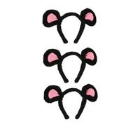 TOVINANNA 3piezas Accesorios Para Representaciones Teatrales Diadema De Ratón Orejas De Animal Tocado De Disfraces Accesorios Para Fiestas De Cosplay