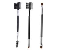 TOVINANNA 3piezas Cepillo Doble Para Cejas y Pestañas De Maquillaje Prácticas Peine Cosmético Para Estilizar y Definir Color Negro