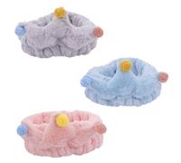 TOVINANNA 3piezas Coral Fleece Hairbands for Women Elastic Face Washing Headbands for Spa Makeup Shower Yoga