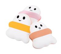 TOVINANNA 3piezas De Maquillaje Para Dedo Borlas Pequeñas Transpirables Suministros De Maquillaje