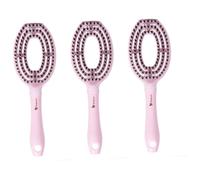 TOVINANNA 3piezas Peine De Masaje Del Cabelludo De Plástico Para Mujeres Cepillo De Peluquería Ergonómico Color Rosa Para Salón y Estimula La Circulación Sanguínea