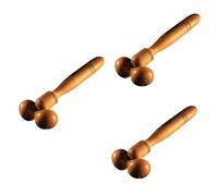 TOVINANNA 3piezas Rodillo De Masaje De Madera Para Cuerpo Completo Práctico Masajeador Manual Para Aliviar Dolores y Relajar Musculatura Para Hombres y Mujeres