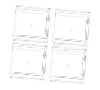 TOVINANNA 4 Paletas Cuadradas Vacías para Sombras de Ojos y Bálsamo Labial, Recargables, Tamaño Pequeño, de Plástico, Ideales para Viaje al Aire Libre