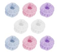 TOVINANNA 4 Pares de Pulseras Hogar de Microfibra 8 Piezas de Bandas Absorbentes para Lavado Facial Cómodas y Prácticas Pulseras de Spa en Colores y