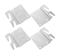 TOVINANNA 4 Piezas Conectores de Marco de Cama de Hierro Color Plata Diseño Moderno, Integración sin Costuras y Alta Resistencia para Rieles y Cabeceros en Dormitorio
