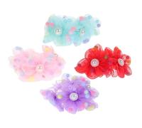 TOVINANNA 4 Piezas de Cubiertas para Moños de Pelo para Mujer Redecilla para El Pelo para Moños Accesorios para El Escenario Soportes para de Caballo para Mujer