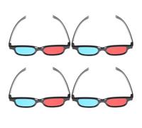 TOVINANNA 4 Piezas Gafas de Plástico para Películas y Proyecciones Compatibles con Tv Smartphone y Ordenadores Experiencia de Visualización Sin Distorsiones para Hombres y Mujeres