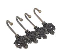 TOVINANNA 4 piezas Ganchos de Pared de Metal Antiguo Colgadores Resistentes para Baño Entrada y Dormitorio Percheros Rústicos para Colgar Abrigos Llaves y Sombreros Decoración Vintage