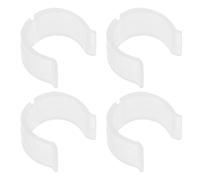 TOVINANNA 4 Piezas Hebilla de Soporte Protección para -28 Mm, Fácil Instalación para Barra de Cortina de Plástico Blanco para Proyecto DIY Hogar