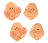 TOVINANNA 4 Piezas Nariz Facial Artesanal de Resina para Adornos Faciales de Duende, Expresión Encantadora y Resistente, Compatible con Proyectos de Manualidades y Creaciones de Pascua