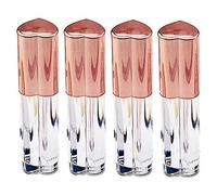 TOVINANNA 4 Piezas Tubos de Brillo Labial Transparentes Vacíos con Varita Frascos Rellenables para Envases de Brillo Labial para DIY de Labios Essence