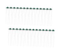 TOVINANNA 40 Piezas Rosa Horquilla Pasador De Pelo Cinta Pinzas Para El Cabello Broches Oro Horquillas De Pelo De Diamantes De Imitación Alfiler Francés Tiara Borla Boda Pedrería Light Green