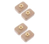 TOVINANNA 4juegos Estuche De Lentes De Contacto Portable Caja De Almacenamiento De Lentes Diseño Compacto y Duradero para Viajes y Actividades Al Aire Color Té Leche Incluye Compartimentos