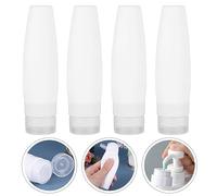 TOVINANNA 4piezas Botellas De Rellenables para Cosméticos Portátiles y para Almacenamiento Seguro De Lociones y Champús