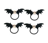 TOVINANNA 4piezas Diadema De Calavera Gomas Pelo Para Niñas Diseño De Esqueleto De Murciélago Coleteros Bandas Pelo Para Fiesta De Temática De Halloween