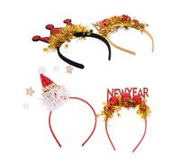 TOVINANNA 4piezas Diadema de Fiesta de Año Brillante Oropel Diadema de Estrella para Tocado de Fiesta de Víspera de Año Accesorios de Cabello para Mujeres y Hombres