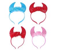 TOVINANNA 4piezas Diadema Luminosa Cuerno para Festivales Tocado de Cuerno Brillante Accesorio de Cabeza para Concierto Diadema Luminosa Tocado Brillante Color Aleatorio