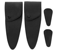 TOVINANNA 4piezas Funda Protectora Para Tijeras Set Pu Para Costura y Peluquería De Seguridad Para Cortar Cabello y Manualidades Color Negro