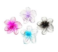 TOVINANNA 4piezas Horquilla De Flores Grandes Cabello Flores De Plumeria Hawaianas Para Mujer Sujeción Fuerte Accesorios Cabello Para Playa y Vacaciones