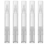 TOVINANNA 5 Botellas Vacías Material Ligero PC y Pp de Brillo Labial Recargables Prácticas Color Aleatorio de 5ml Set de 5 Piezas para Uso Indoor y Outdoor