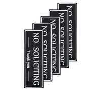 TOVINANNA 5 Letreros Autoadhesivos Adhesión Fuerte de No Solicitar Material PVC, Estilo Minimalista Profesional para Puertas de Negocios y Residencias