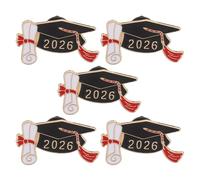 TOVINANNA 5 Piezas Broches de Graduación Insignias de Solapa de Esmalte Recuerdos de Fiesta de Graduación para Invitados Accesorios de Recuerdos