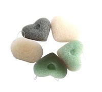 TOVINANNA 5 Piezas Esponja Facial En Forma De Corazón Para Limpieza y Masaje Corporal