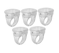 TOVINANNA 5 Piezas Taza de Color Transparente para Anillo de Pigmento Tapa de Pigmento para Uso Salones de Tatuajes o Estudios de Arte