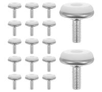 TOVINANNA 50 Piezas Patas Niveladoras Ajustables para Muebles, Niveladores de Pies de Plástico Base de 25 Mm, Tornillo M8x20 Mm, para Mesas, Sillas y Estantes, Uso Reutilizable