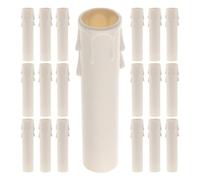 TOVINANNA 50piezas Fundas para Velas Tubo de Vela Lágrimas de Plástico para Portalámparas de Araña Bases Vintage para Decoración de Hogar y Fiestas