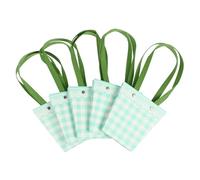 TOVINANNA 5piezas Bolsas De Bouquet De Flores Con Asa Diseño De Cuadros Para Floristerías y Decoración De Bodas