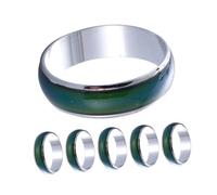 TOVINANNA 6 Anillos de Humor para Niños y Niñas, Anillos de Metal Resistentes Que Cambian de Color, Ideales para Fiestas y Bolsas de Obsequio