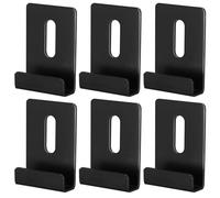 TOVINANNA 6 Clips para Espejos de Acero Inoxidable Negro, Soportes Resistentes para Montaje en Pared, Tornillos para Colgar Espejos sin Marco en Hogares y Tiendas
