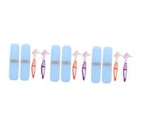 TOVINANNA 6 Juegos Limpieza para Dentaduras con Estuche Portátil de Doble Cara para Dentaduras Parciales y Completas Ergonómico y Duradero