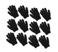 TOVINANNA 6 Pares Exfoliantes de Manopla Exfoliante Reutilizable Cuerpo Cómodos Limpieza Profunda y Masaje Color Negro