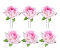 TOVINANNA 6 Piezas Accesorios Para El Cabello De Rosas Simuladas. Uñas Postizas De Almendras Soltero Marcos De Fotos Adentro Clip De Agarre Para Seccionar El Cabello Cortaúñas Women Aleación