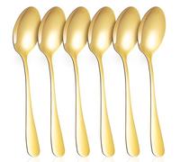 TOVINANNA 6 piezas Cucharas de Mesa de Acero Inoxidable Pulido Cucharas Grandes para Servir y Comer Cucharillas Metálicas Versátiles para Café Espresso y Postres Resistentes y Elegantes